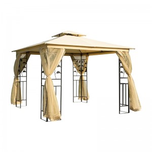 10 \\\\ \'x 10 \\\\\' Metalen buiten patio Gazebo tuinkuif met verwijderbare gaasgordijnen