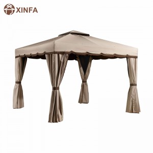10 ft. X 12 ft. Gazebo Outdoor Activity gebruikt met muggennet, chocolade